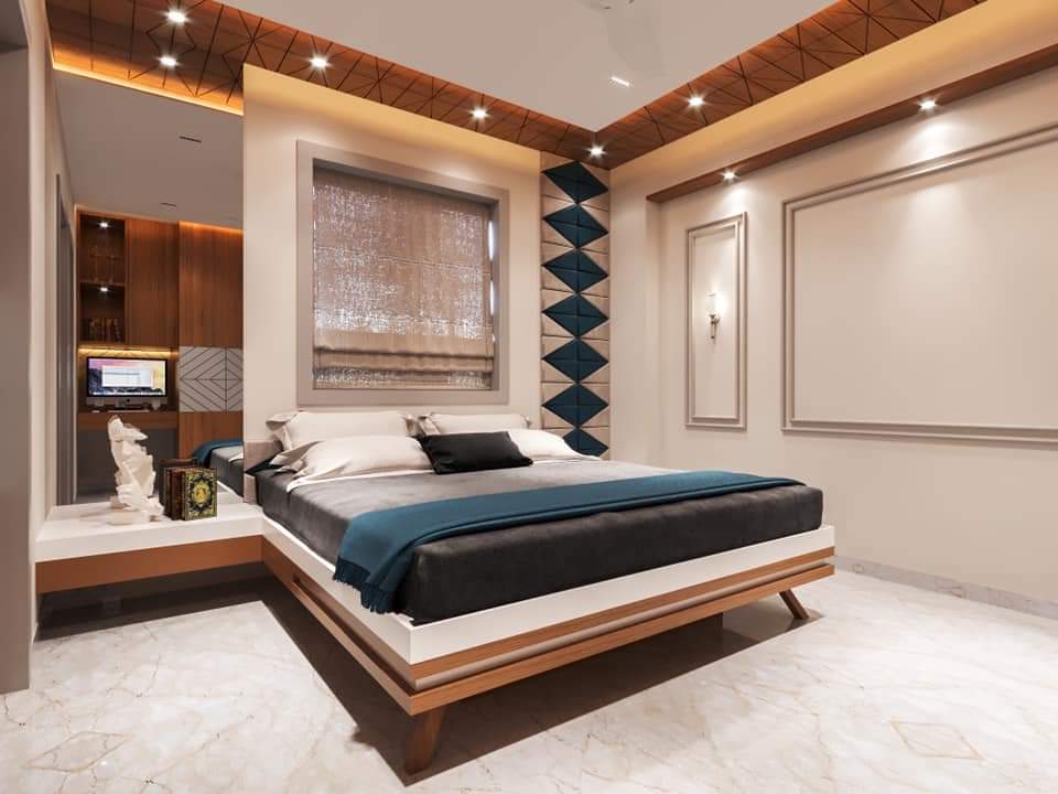 Vishal Residence master bedroom interior
